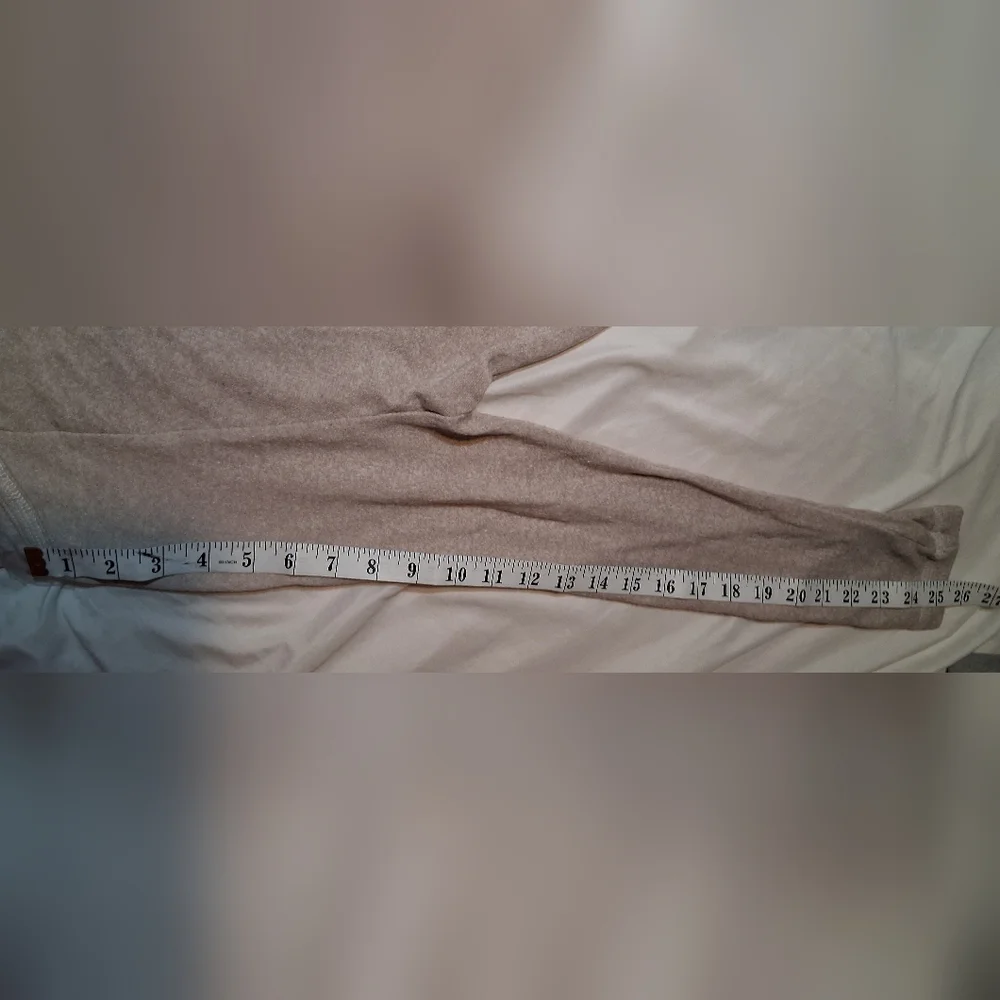 "I Cannot Live Without Coffee and My Dog” Tunic Hoodie Long Sleeve - Beige Small - Picture 6 of 8